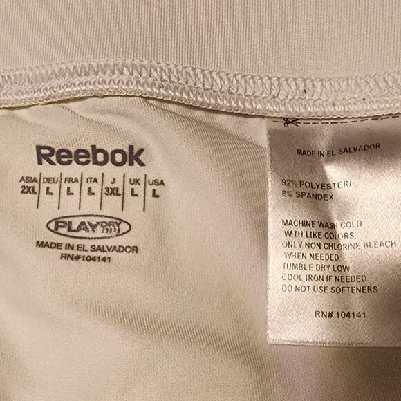 Reebok PlayDry Women’s Compression Shorts White Size L (15.75x16) - Picture 3 of 5